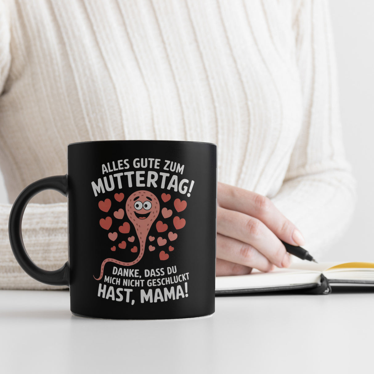 Alles Gute zum Muttertag! Tasse mit lustiger Samenzelle