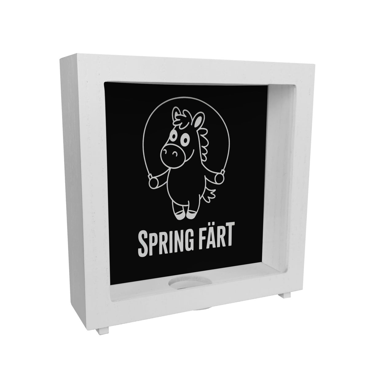 Spring Färt Spardose Pferd mt Springseil Cartoon