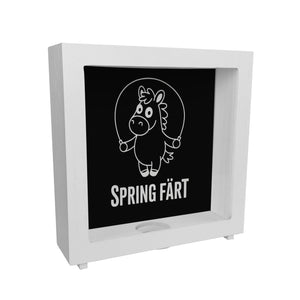 Spring Färt Spardose Pferd mt Springseil Cartoon