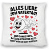 Alles Liebe zum Vatertag Kissen Spermien Cartoon mit Herzen