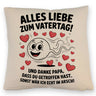 Alles Liebe zum Vatertag Kissen Spermien Cartoon mit Herzen