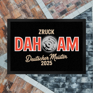 München Deutscher Meister 2025 Fußmatte in 35x50 cm - zruck dahoam