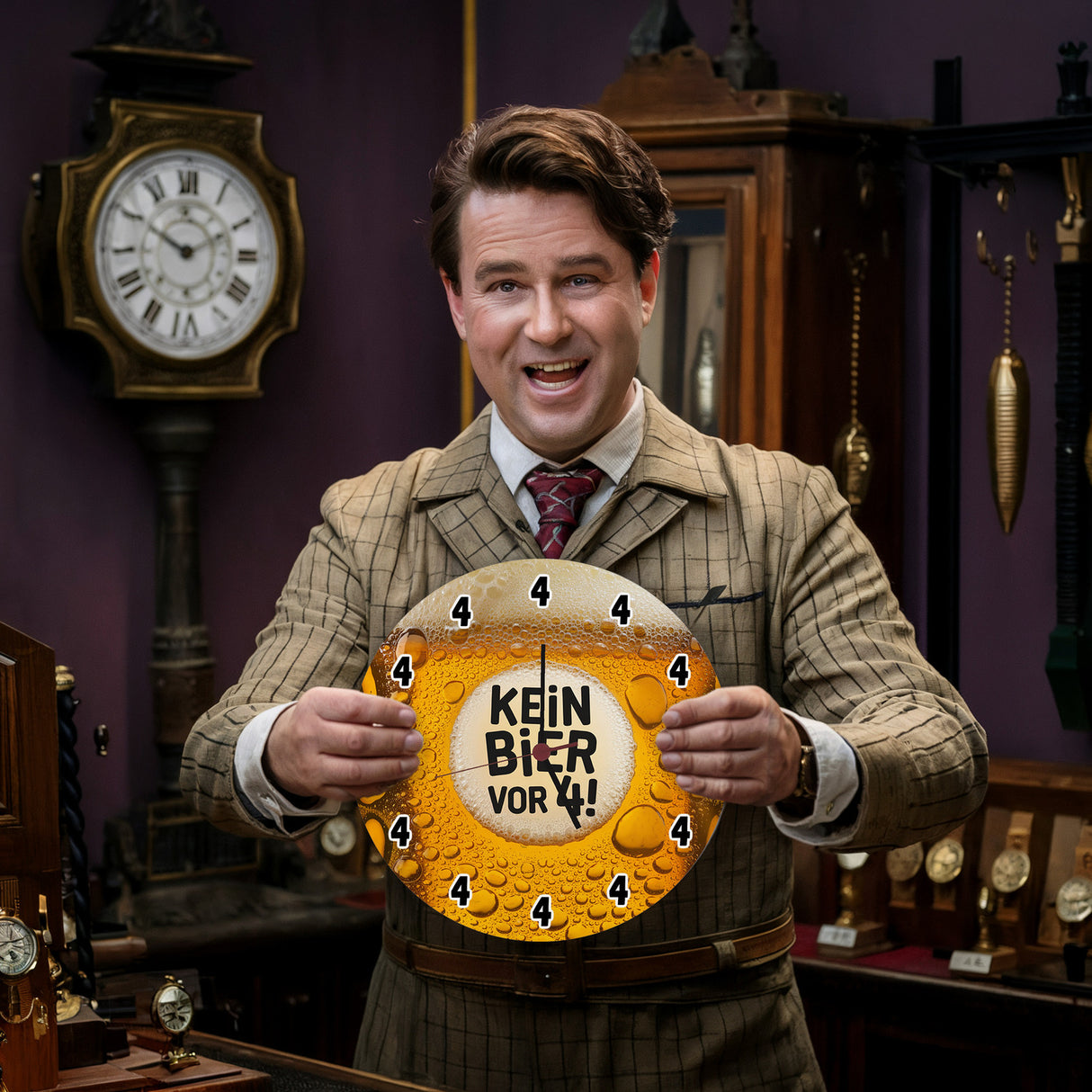 Kein Bier vor 4! Wanduhr