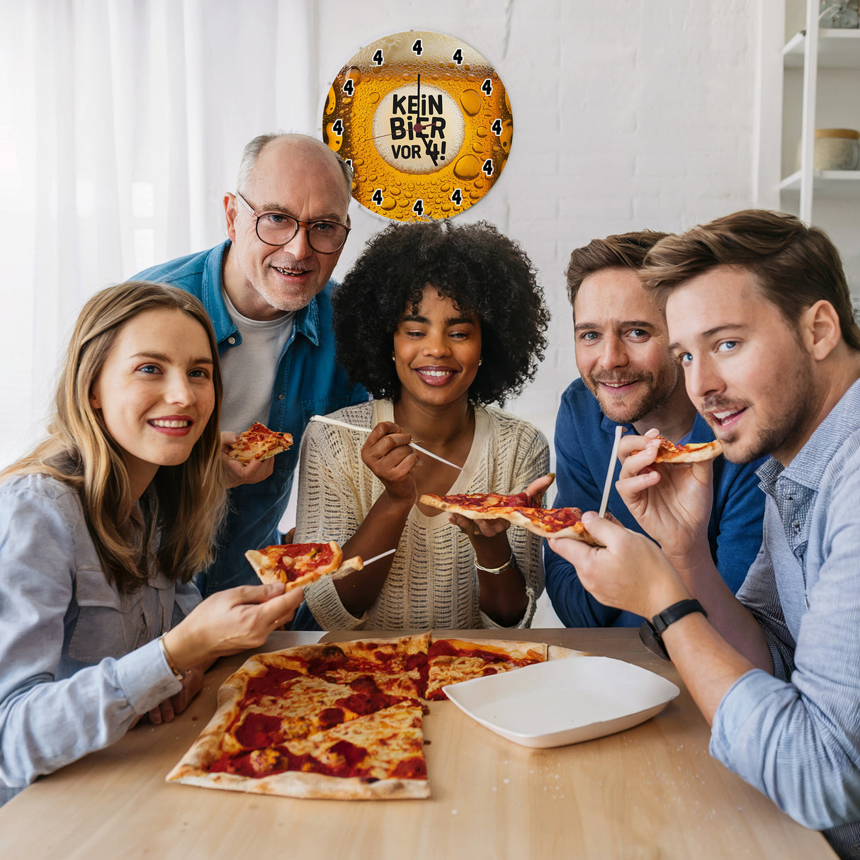 Kein Bier vor 4! Wanduhr