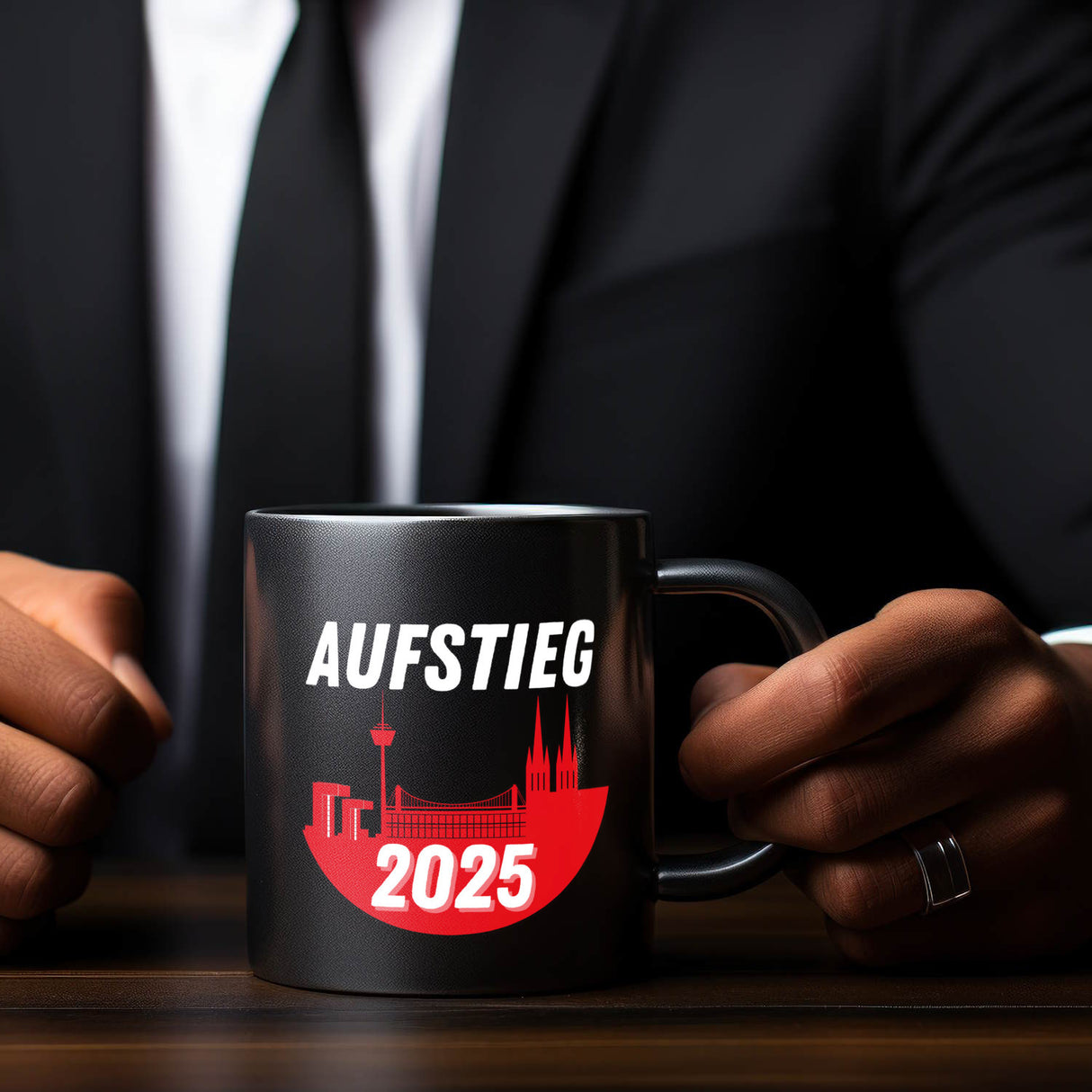 Köln Skyline Aufstieg 2025 Tasse für Köln-Fans