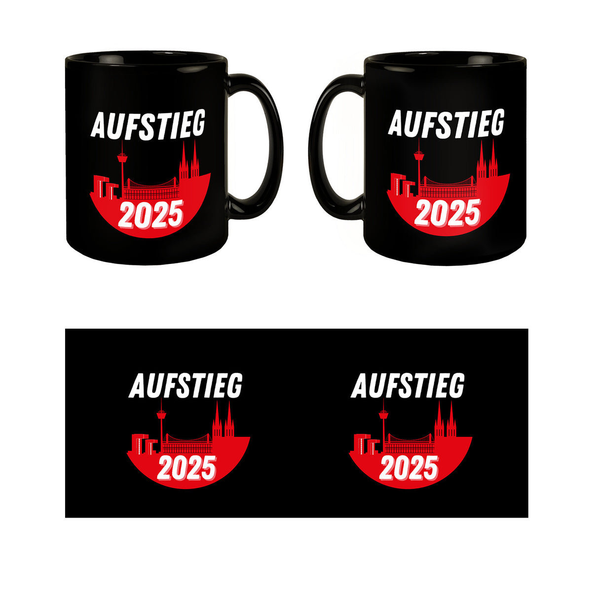 Köln Skyline Aufstieg 2025 Tasse für Köln-Fans