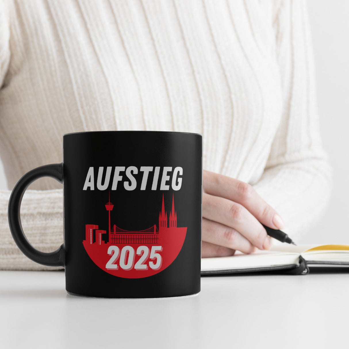 Köln Skyline Aufstieg 2025 Tasse für Köln-Fans