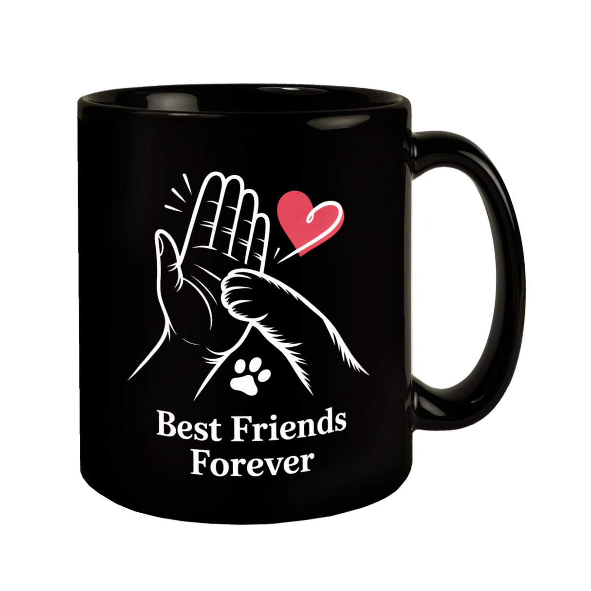 High-Five Best Friends Forever Tasse mit Mensch und Hund