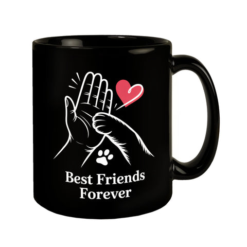 High-Five Best Friends Forever Tasse mit Mensch und Hund