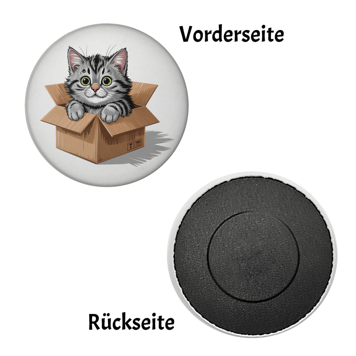 Katze im Karton Magnet für Katzenfans