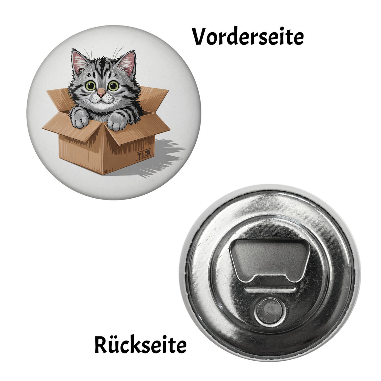 Katze im Karton Magnet für Katzenfans