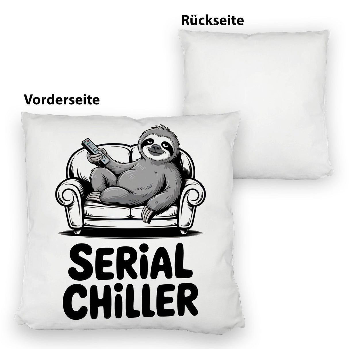 Faultier auf Couch Serial Chiller Kissen