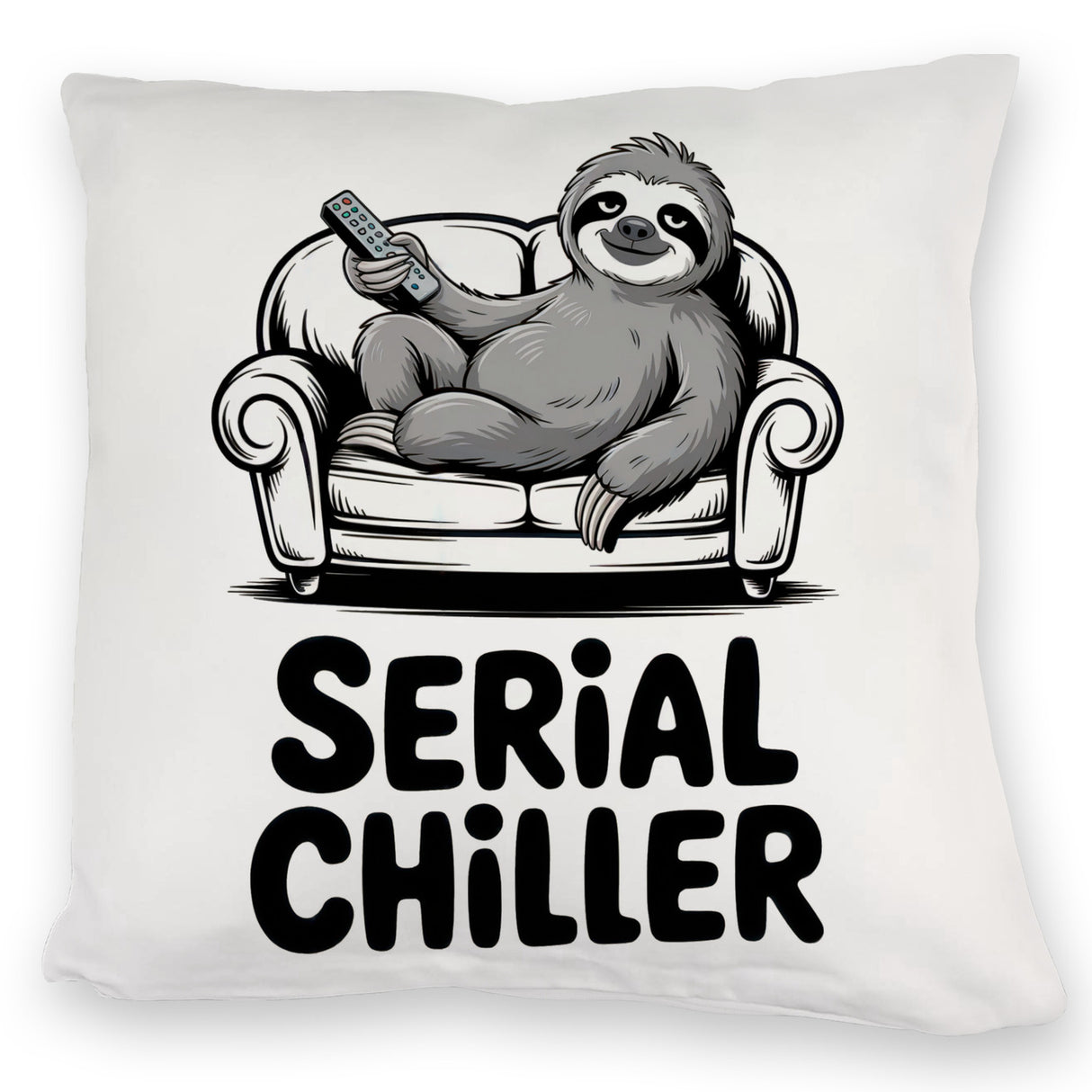 Faultier auf Couch Serial Chiller Kissen