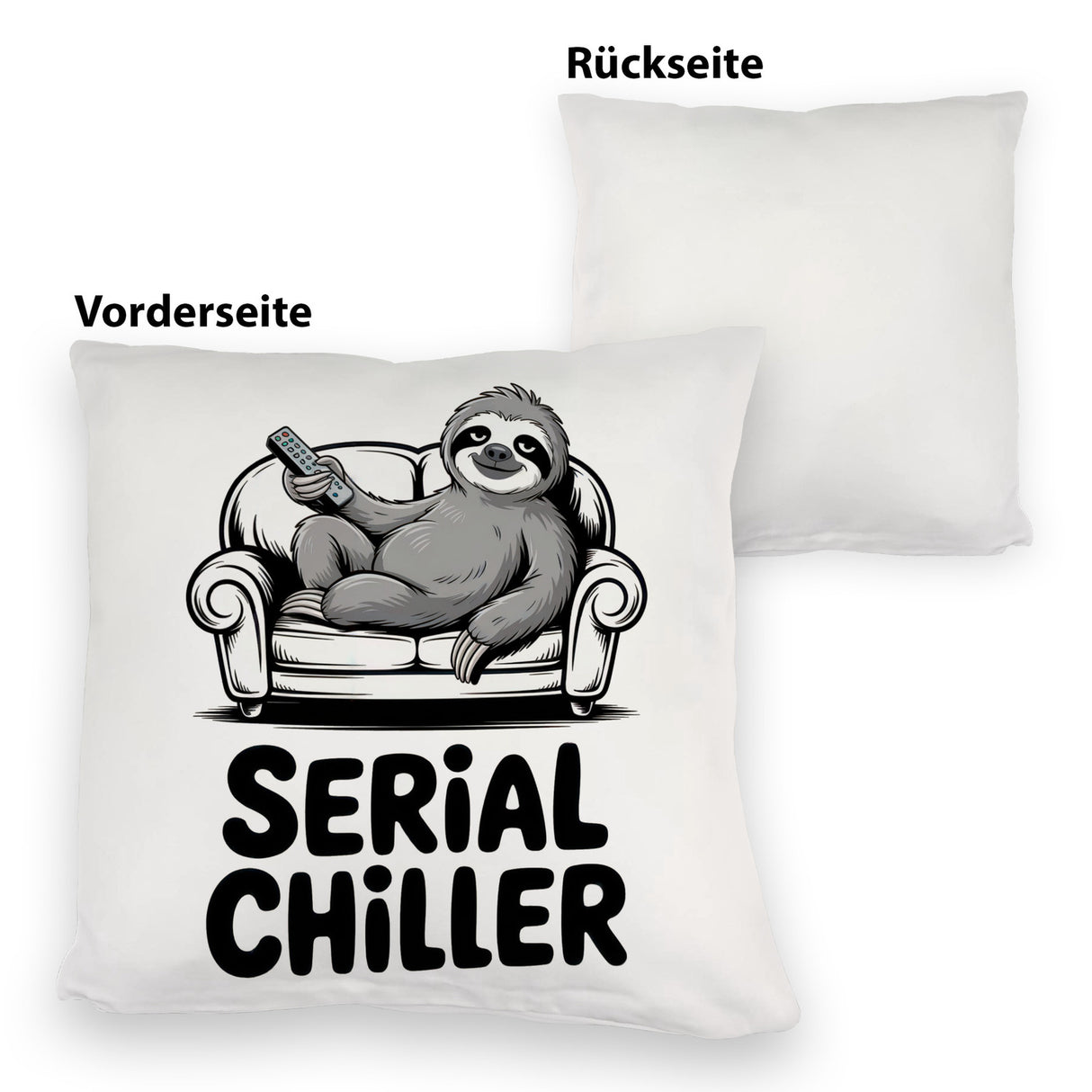 Faultier auf Couch Serial Chiller Kissen