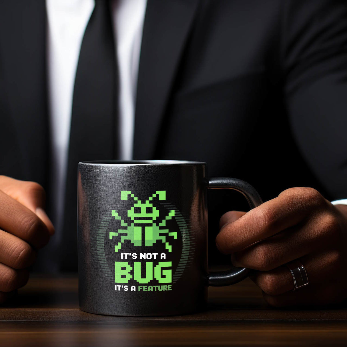 IT Tasse für Programmierer - It's not a bug it's a feature