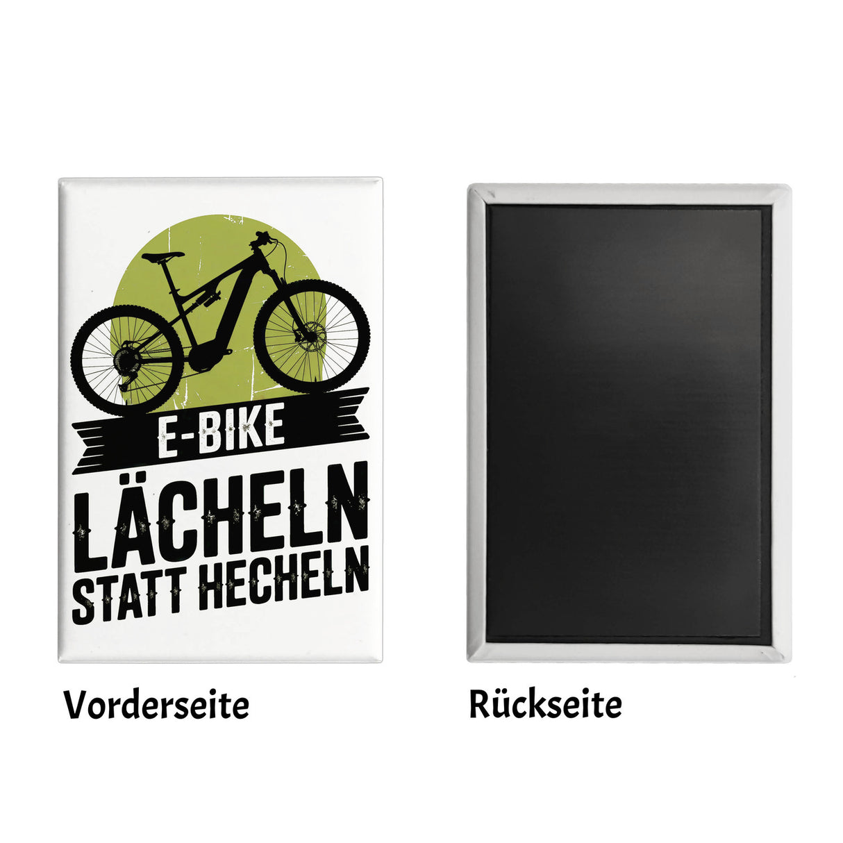 E-Bike Lächeln statt hecheln Vintage-Design Souvenir Magnet für Biker