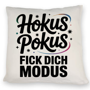 Hokus Pokus Kissen mit frechem Spruch