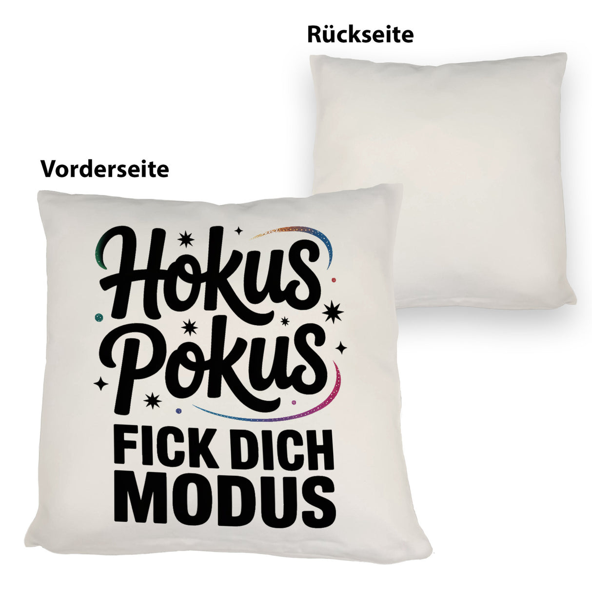 Hokus Pokus Kissen mit frechem Spruch