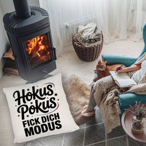 Hokus Pokus Kissen mit frechem Spruch