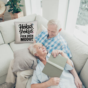 Hokus Pokus Kissen mit frechem Spruch