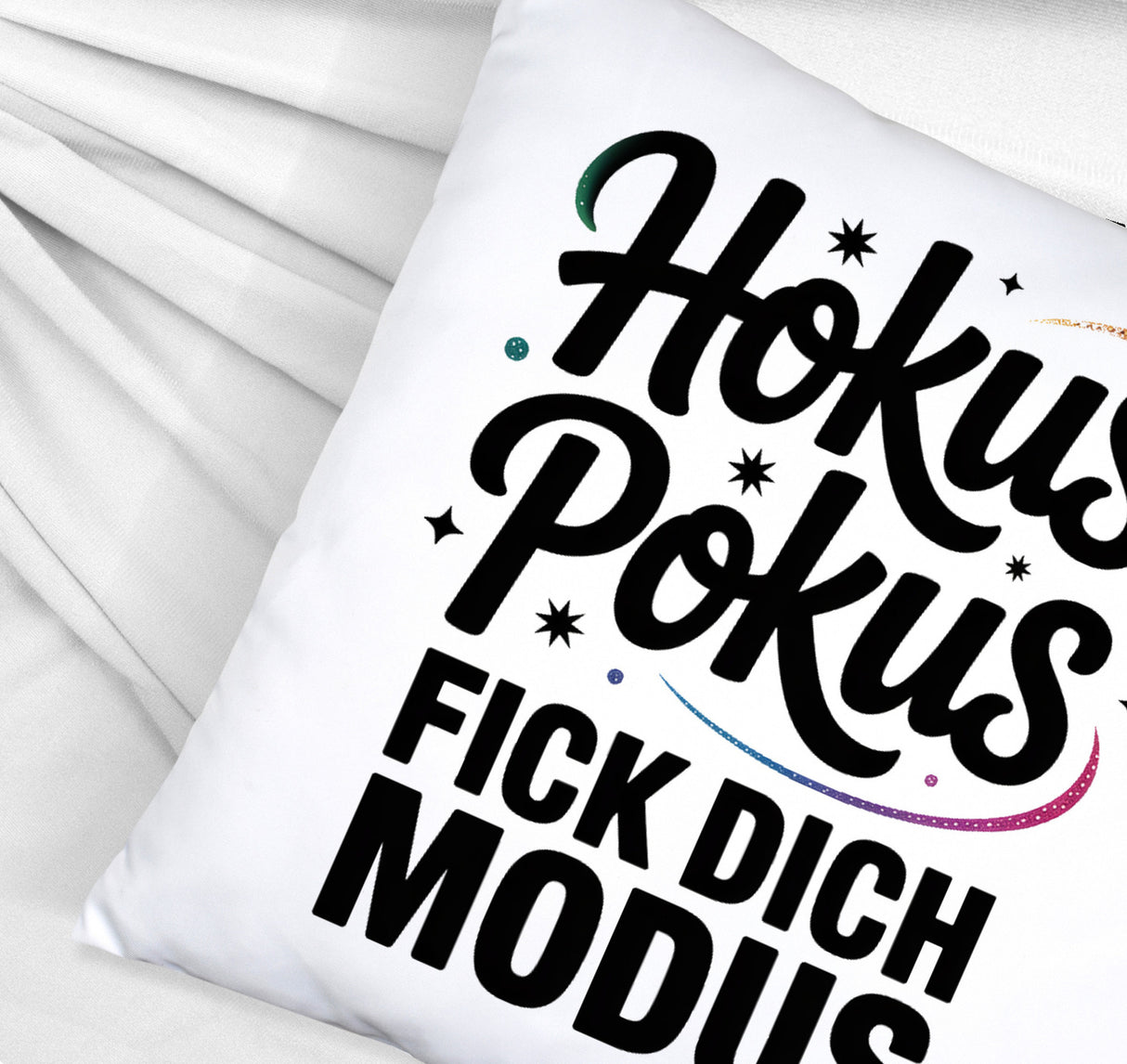 Hokus Pokus Kissen mit frechem Spruch
