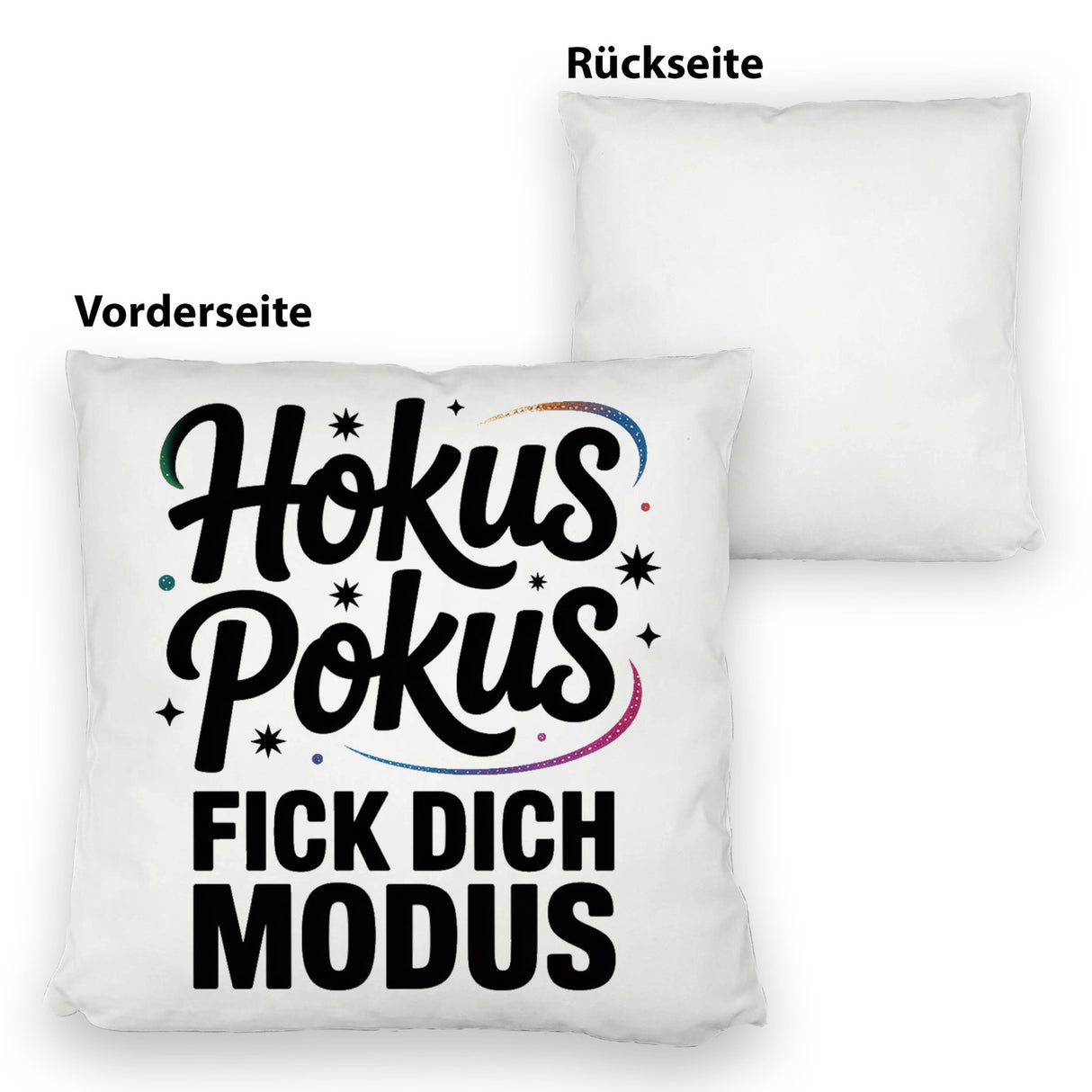 Hokus Pokus Kissen mit frechem Spruch