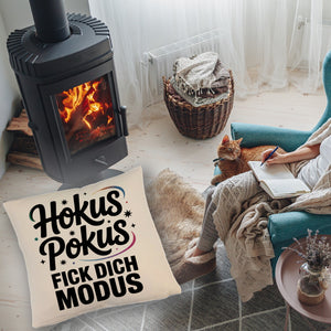 Hokus Pokus Kissen mit frechem Spruch