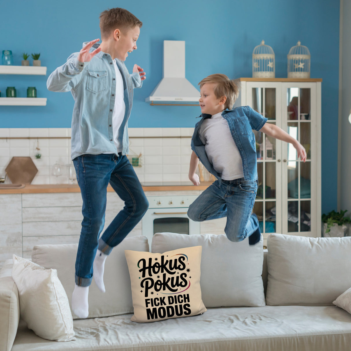 Hokus Pokus Kissen mit frechem Spruch