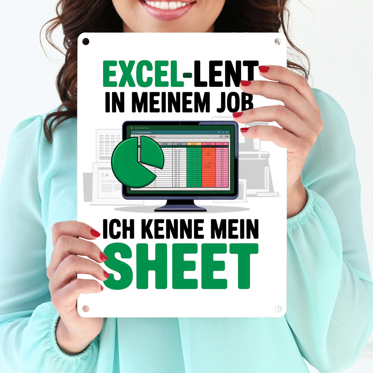 EXCEL-LENT in meinem Job Metallschild in 15x20 cm für Excel-Profis