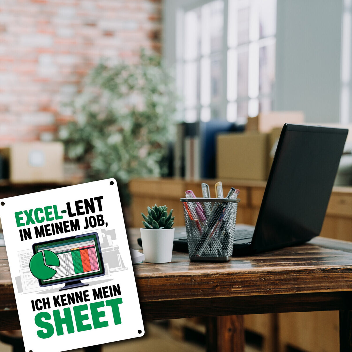 EXCEL-LENT in meinem Job Metallschild in 15x20 cm für Excel-Profis