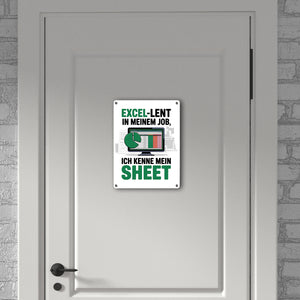 EXCEL-LENT in meinem Job Metallschild in 15x20 cm für Excel-Profis