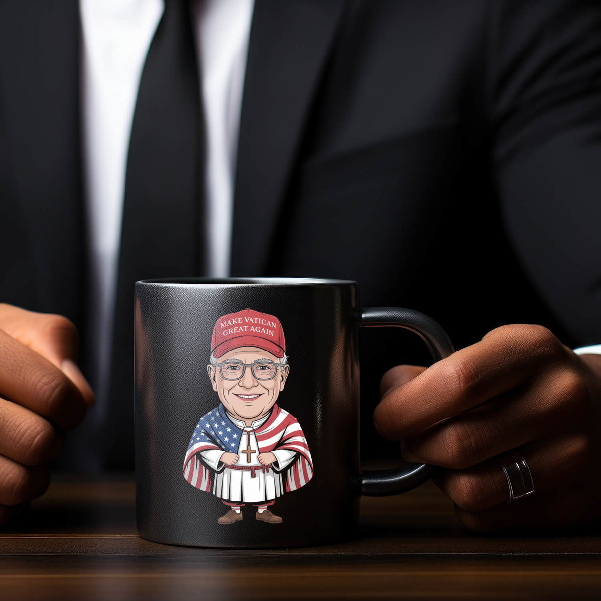 Amerikanischer Papst Satire Tasse - Make Vatican Great Again MVGA