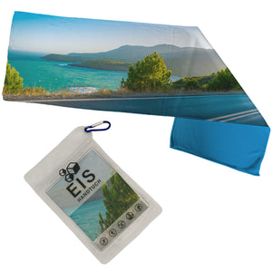Küstenstraße Landschaft Eishandtuch für Outdoor-Fans