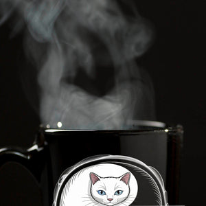 Katzen Yin und Yang Tasse für Katzenliebhaber