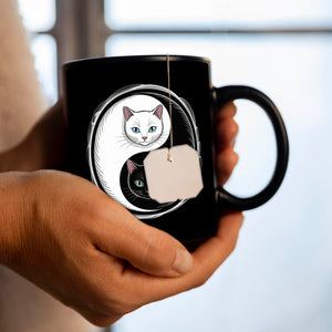 Katzen Yin und Yang Tasse für Katzenliebhaber