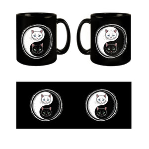 Katzen Yin und Yang Tasse für Katzenliebhaber