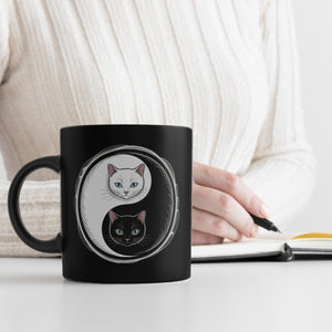 Katzen Yin und Yang Tasse für Katzenliebhaber