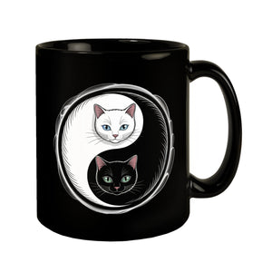 Katzen Yin und Yang Tasse für Katzenliebhaber