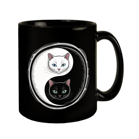 Katzen Yin und Yang Tasse für Katzenliebhaber