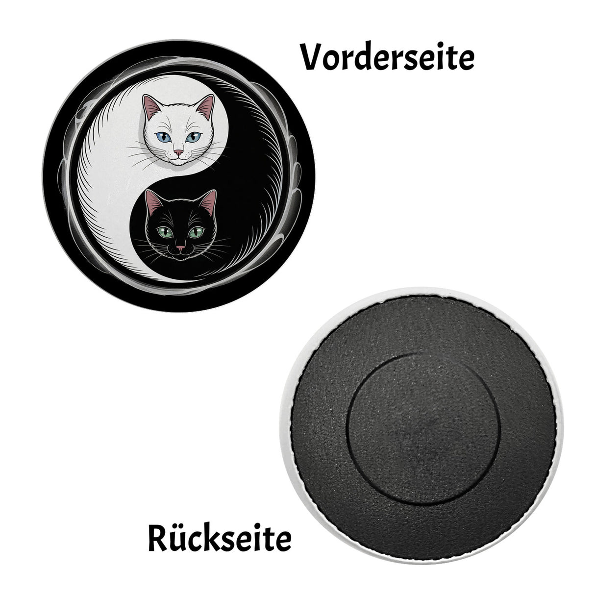 Katzen Yin und Yang Magnet für Katzenliebhaber