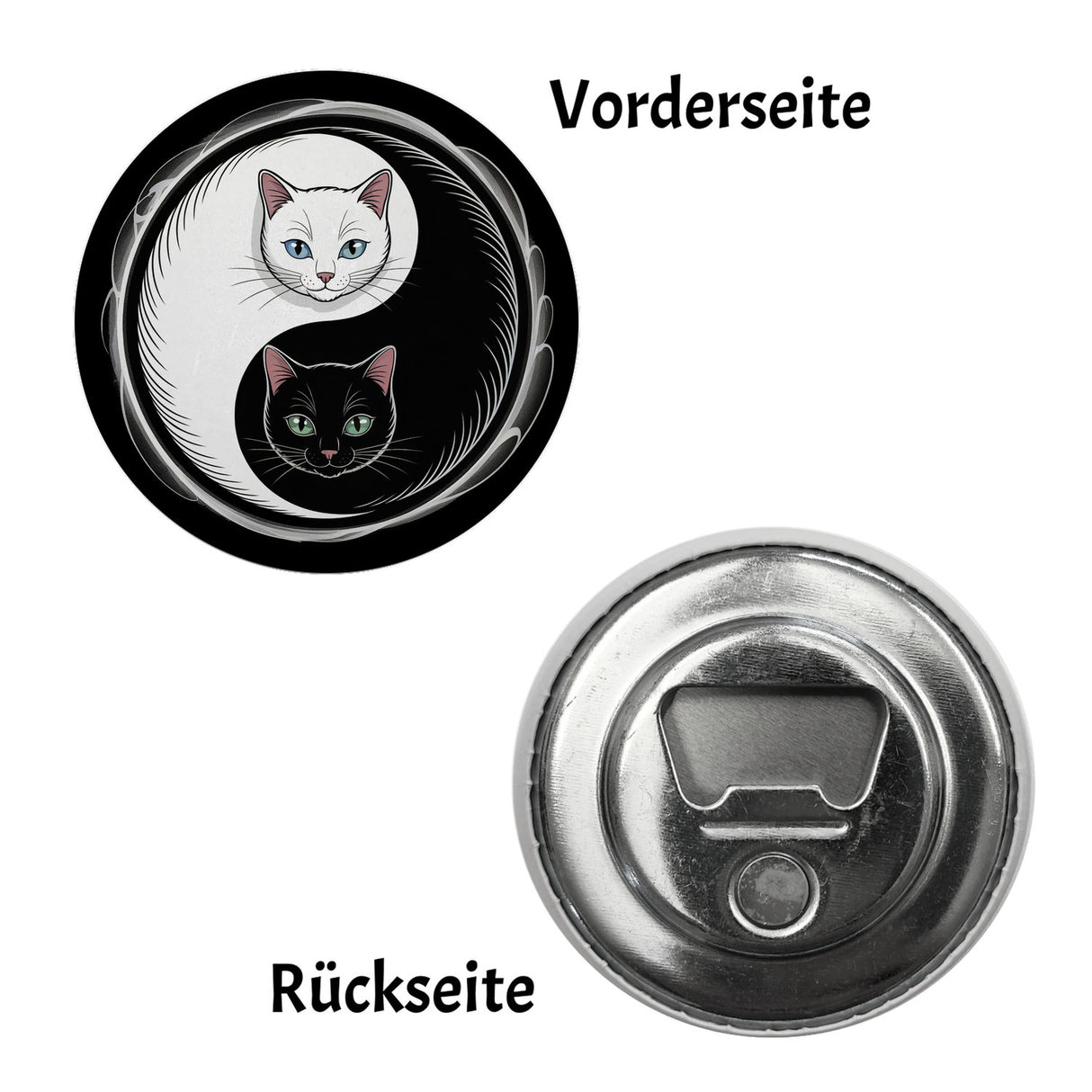 Katzen Yin und Yang Magnet für Katzenliebhaber