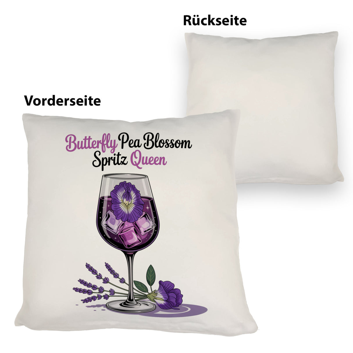 Butterfly Pea Blossom Spritz Queen Kissen