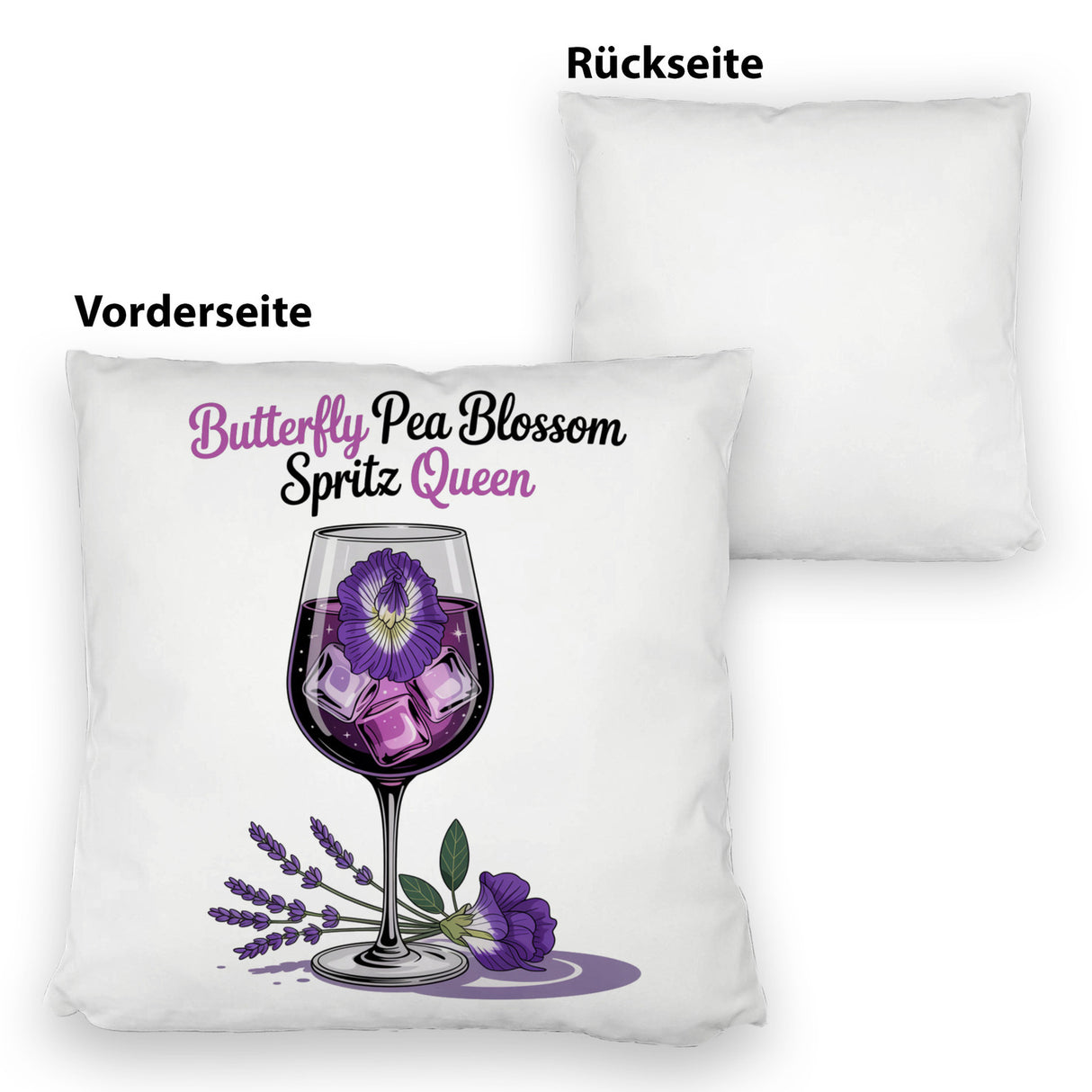 Butterfly Pea Blossom Spritz Queen Kissen