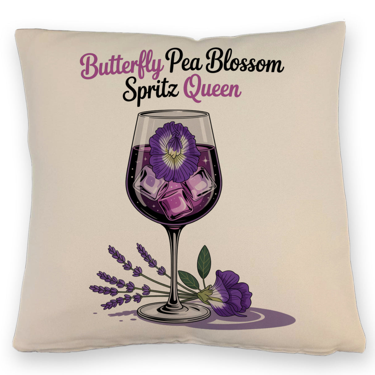 Butterfly Pea Blossom Spritz Queen Kissen