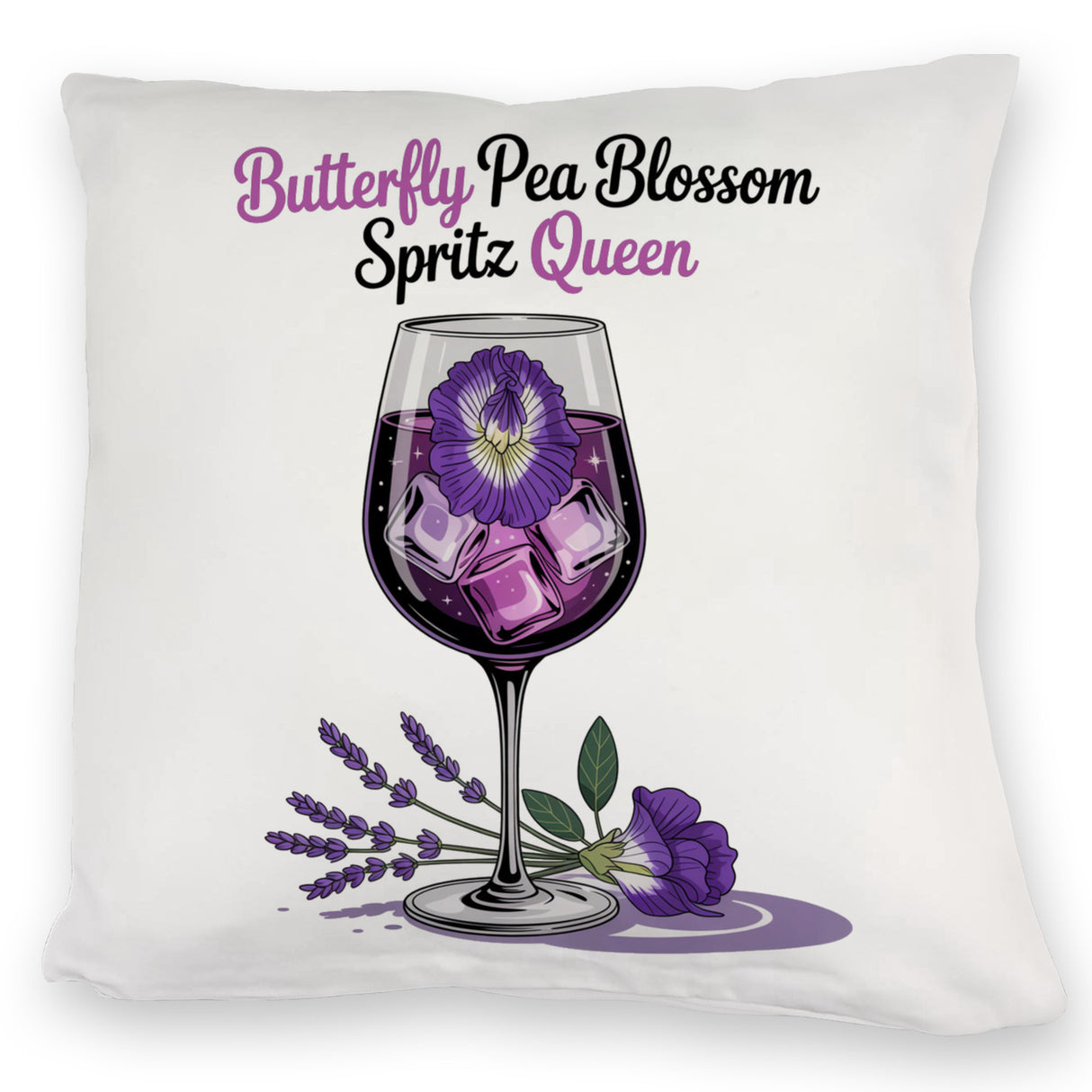 Butterfly Pea Blossom Spritz Queen Kissen