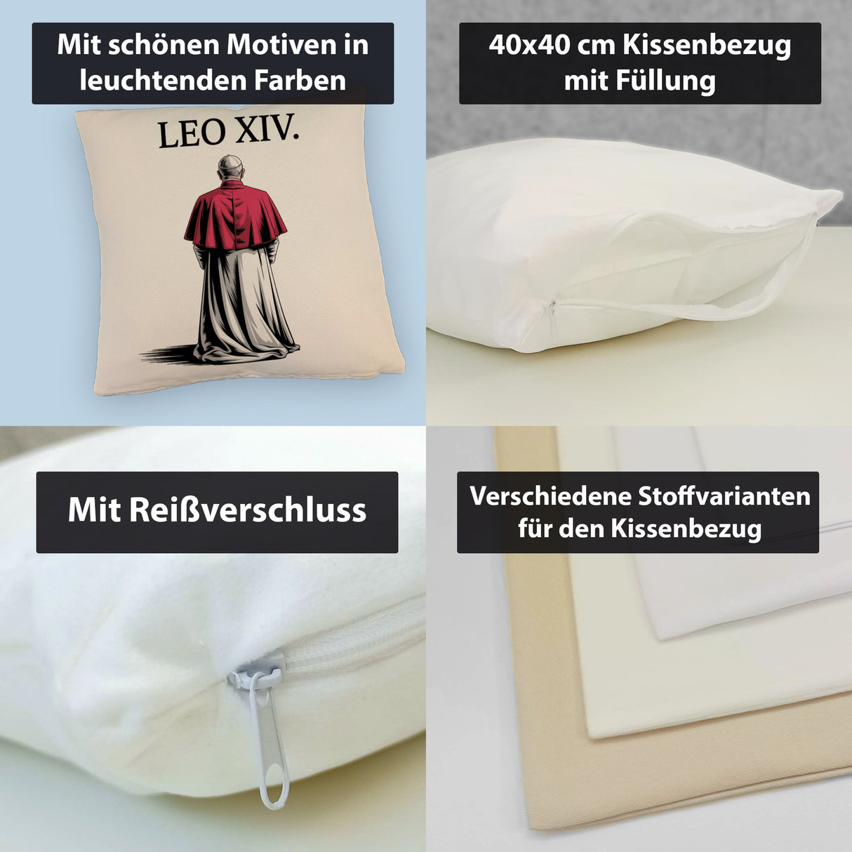 Papst Leo XIV. Kissen