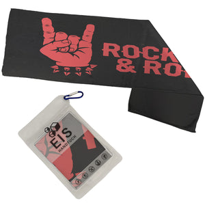 Rock and Roll Eishandtuch Teufelshörner