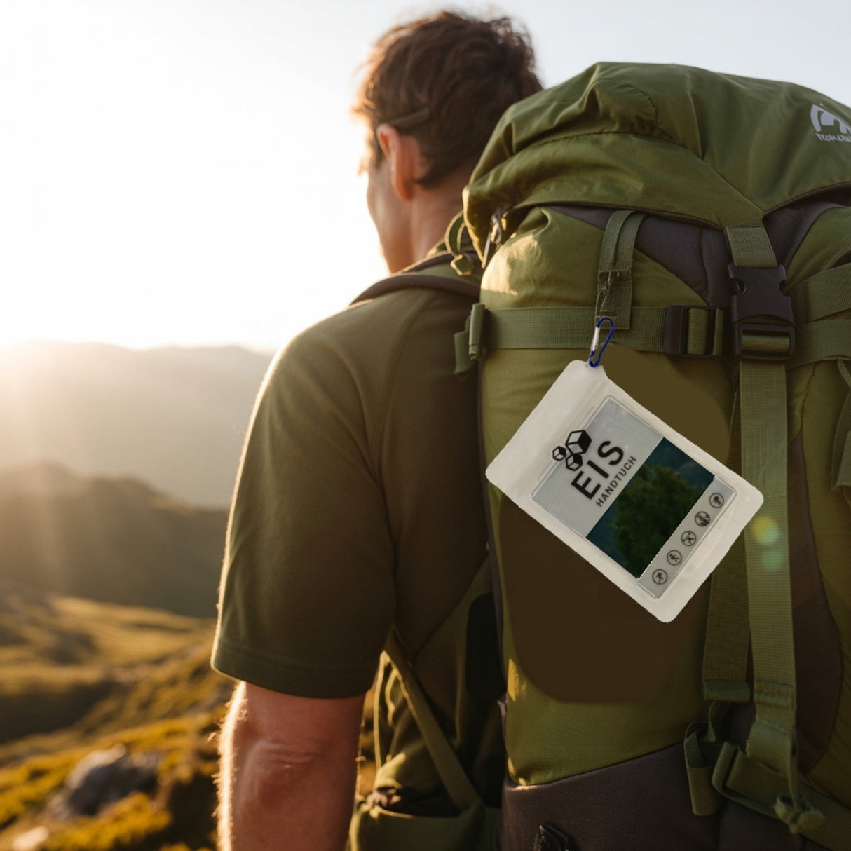 Bergpanorama Eishandtuch für Wanderer