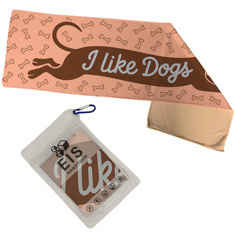 I like dogs Eishandtuch Hund Silhouette