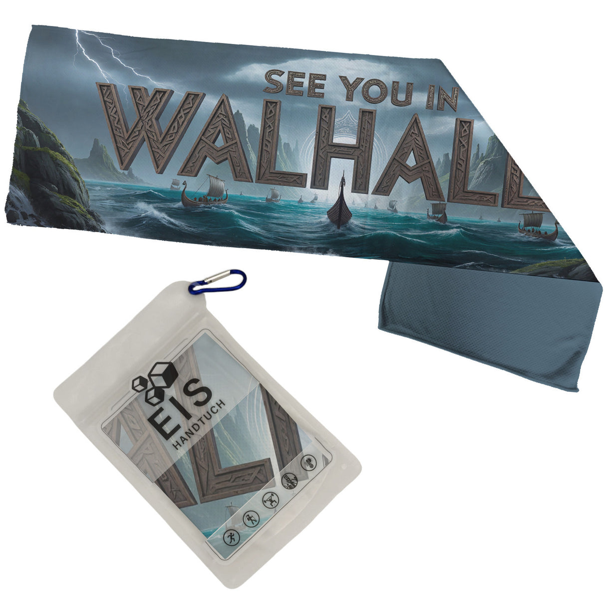 Wikinger Eishandtuch See you in Walhalla